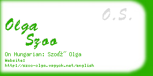 olga szoo business card